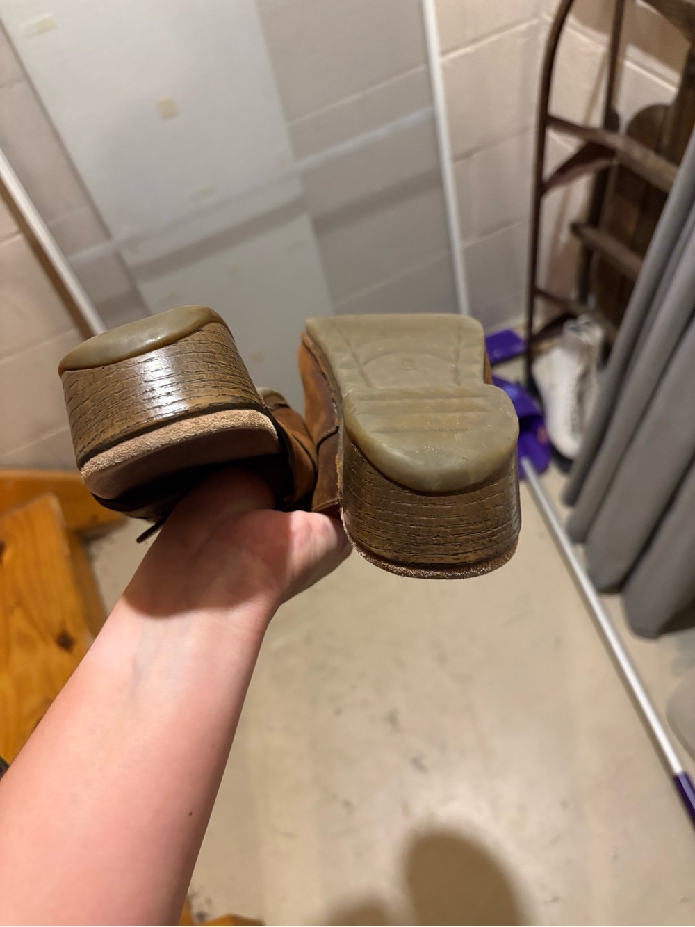 Dansko Brown Leather Slip-On Buckle Clogs - Picture 8 of 9